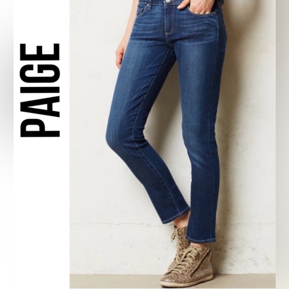 Paige Skyline Ankle Peg Jeans, Size 30, Medium Dark Wash
